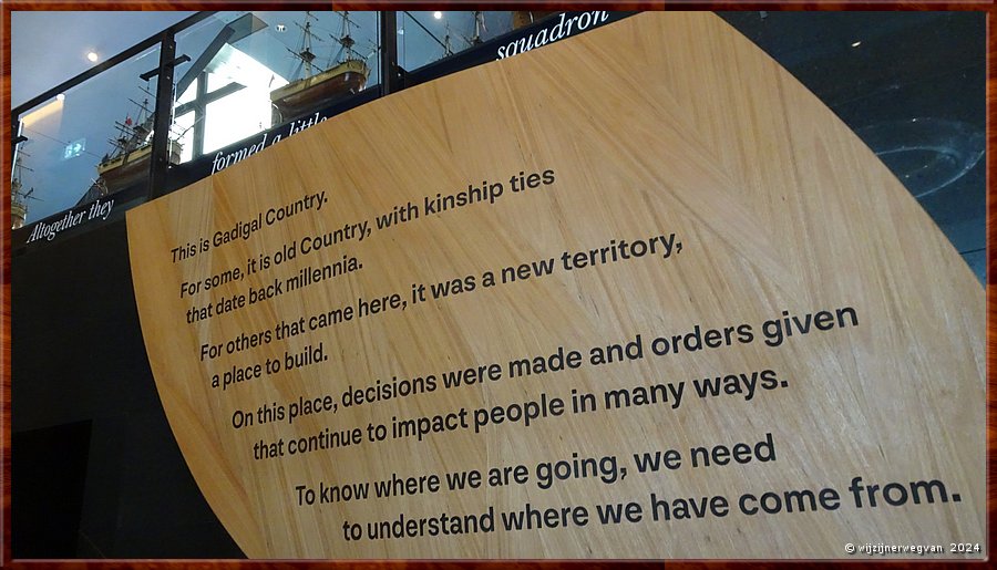 

Sydney
Museum of Sydney

'On this place decisions were made and orders given 
that continue to impact people in many ways.
To konw where we are  going, we need 
to understand where we have come from'.  -  6/53