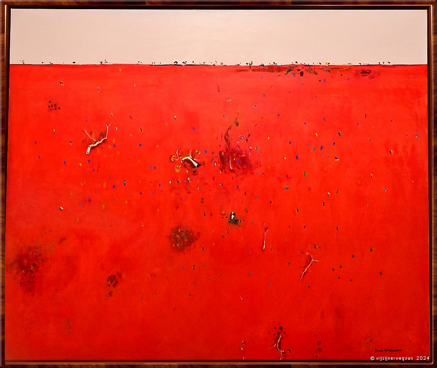 

Melbourne
National Gallery of Victoria Australia 
'Red landscape', Fred Williams (1981)  -  12/50