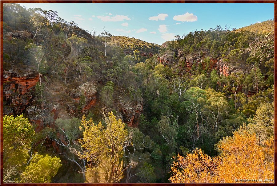 

Mount Remarkable National Park
Ally's Lookout
Alligator Gorge is waarschijnlijk vernoemd naar Ally of Ali, 
de plaatselijke Aborignal herder die in het gebied werkte  -  16/25