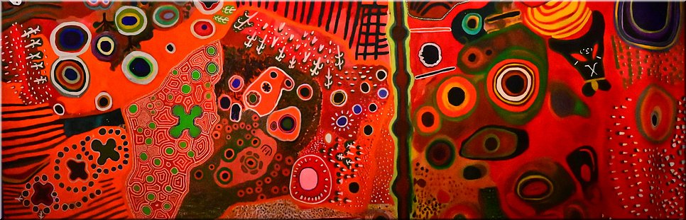 8 jan 2024 - Canberra - National Museum - 'Map of living waters' (1996)