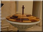 Fraaie doopvont in de San Jos kerk in guilas