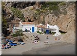 Griekse kleuren op het Calahondastrand in Nerja