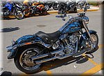 Koele blauwe harley, bij het motortreffen in Torrox
