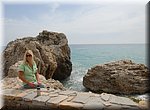Koffie met koek, onder het Balkon van Nerja