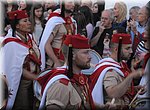 De militairen hebben hun eigen band bij, op Witte Donderdag in Vlez-Mlaga