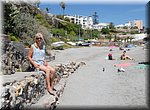 Even pauze, op het Playa El Saln in Nerja