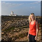 Op de achtergrond de vuurtoren op de Kaap van Carvoeiro