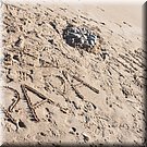 Hartekreten in het zand